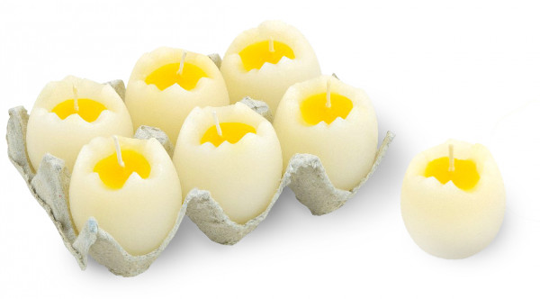 Eierkerze gekocht, 6er-Set