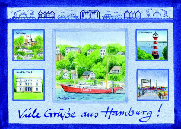 Postkarte A6 Collage Ovelgönne