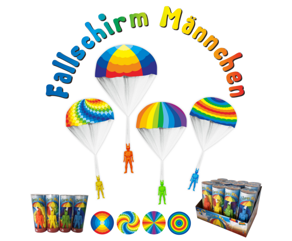 Fallschirm Männchen 4 Farben sortiert