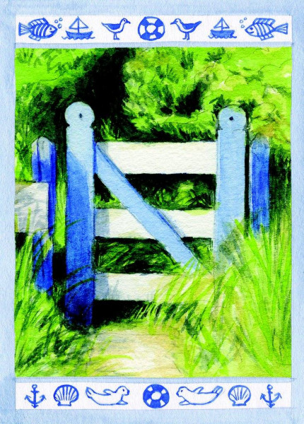 Postkarte Gartentor