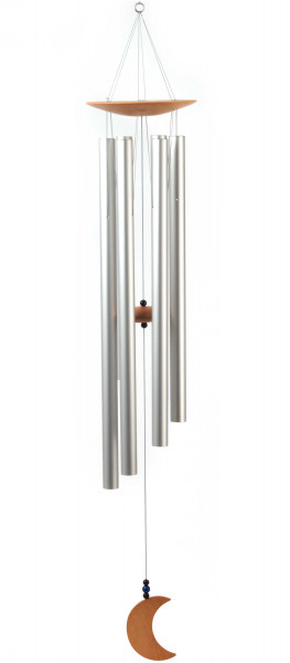 Klangspiel Großer Mond natur/silber 115 cm