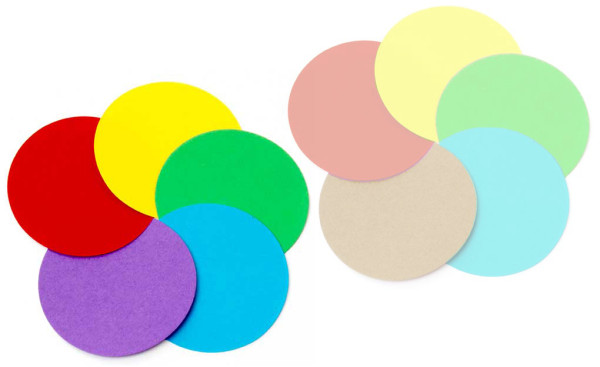 Buttons leere Papiervorlagen Einzelfarben