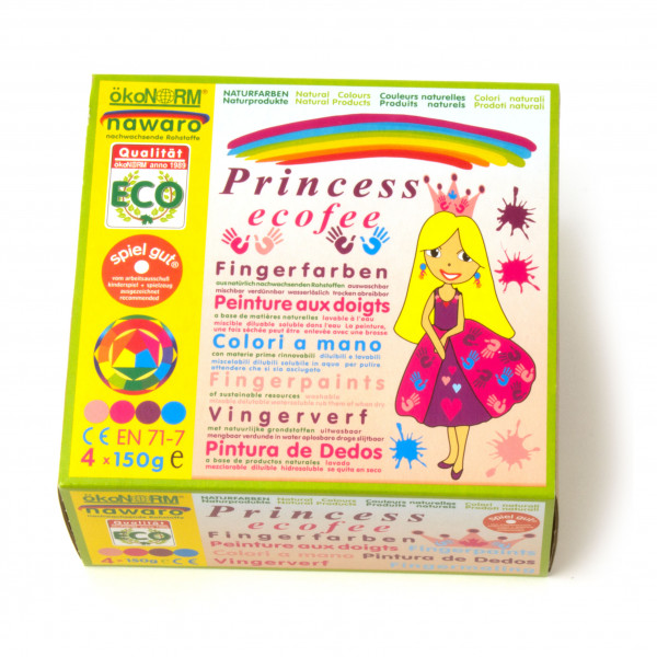 Nawaro Fingerfarbe 4 x 150 g Set Prinzessin