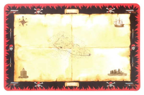 Platzsets PP, 4 Stück Piraten-Schatzkarte