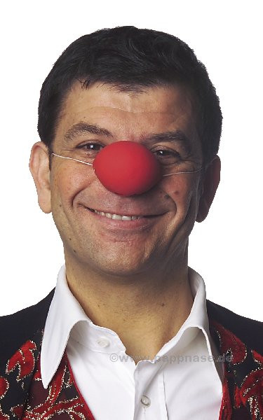 Clown-Nase - kugelrund Pappnase