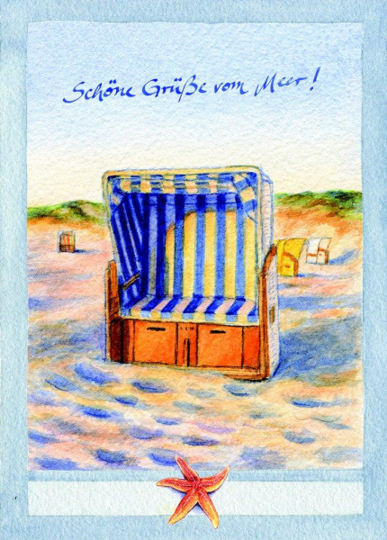 Postkarte Strandkorb-vorne