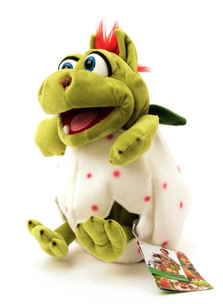 Handpuppe Gregor der Drache im Ei