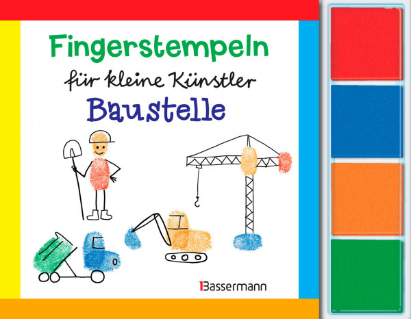 Fingerstempeln für kleine Künstler - Baustelle