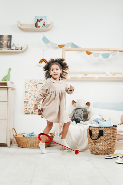 Fußkreisel mit Licht - Rot