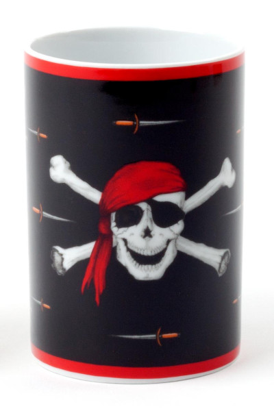 Porzellanbecher Piratenflagge 0,25 l