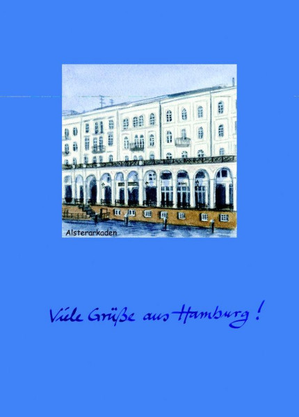 Postkarte A6 Alsterarkaden