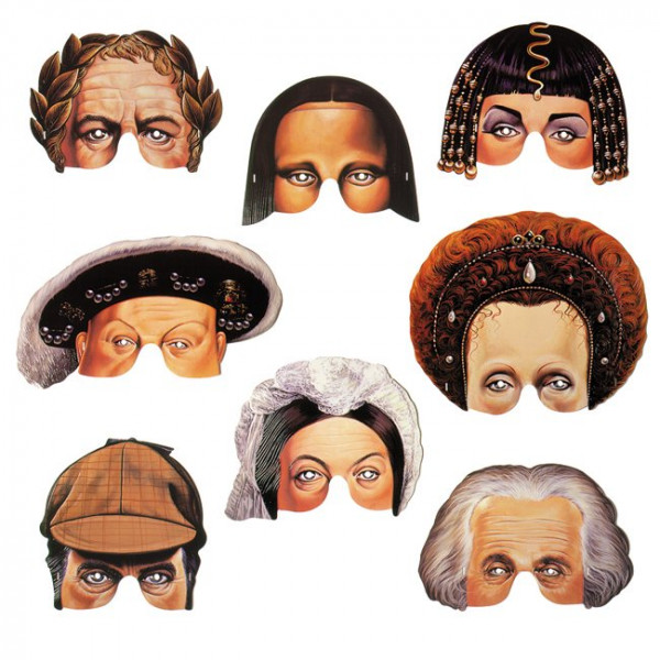 Nostalgiemasken-Set Historical Icons