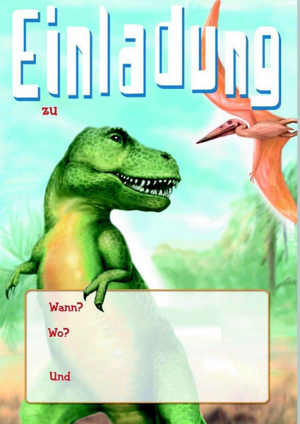 Einladungsset A5 T-Rex