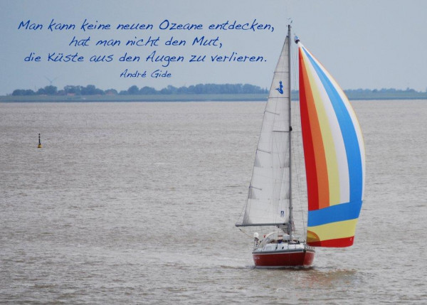 Foto-Postkarte A6 Segelboot
