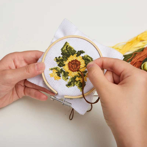 Mini Stickring Kit Sonnenblume