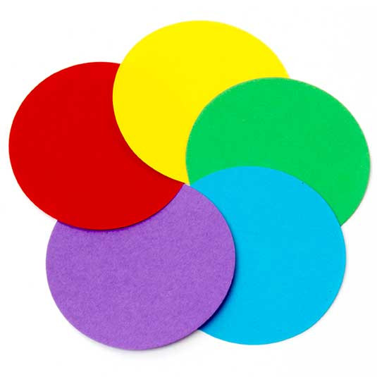 Buttons leere Papiervorlagen-Set Volltöne