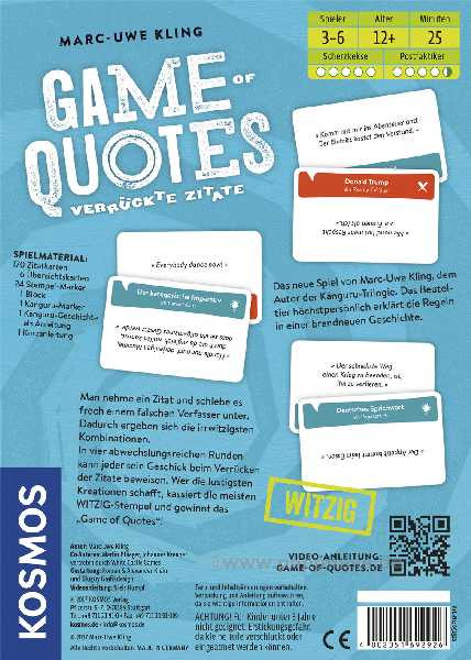 Game of Quotes Kartenspiel