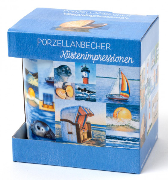 Porzellanbecher Küstenimpressionen
