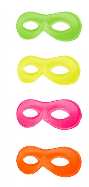 Augenmaske Neon 4-Farben im Set