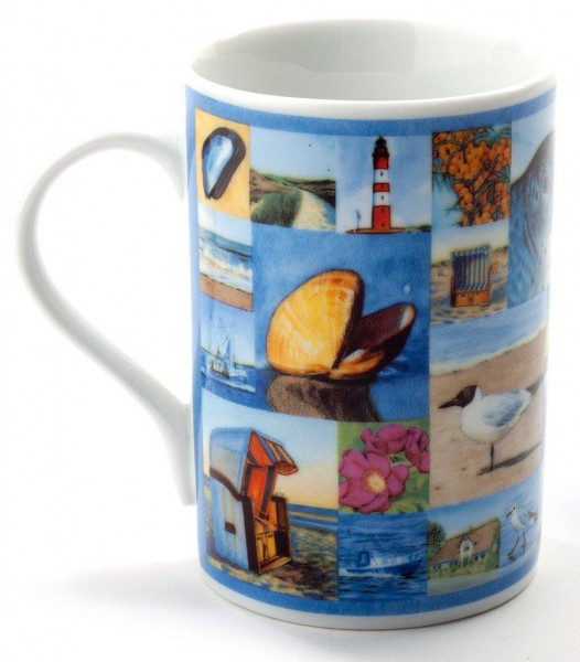 Porzellanbecher Küstenimpressionen