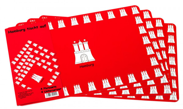 Platzsets Hamburg Wappen, 4 St. 43x28cm