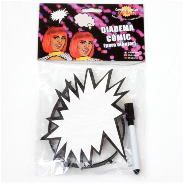 Haarreif Comic inkl. Marker