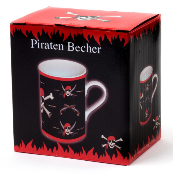 Porzellanbecher Piratenflagge 0,25 l