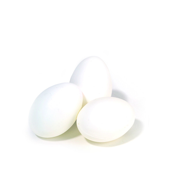 Kunststoff-Eier weiß