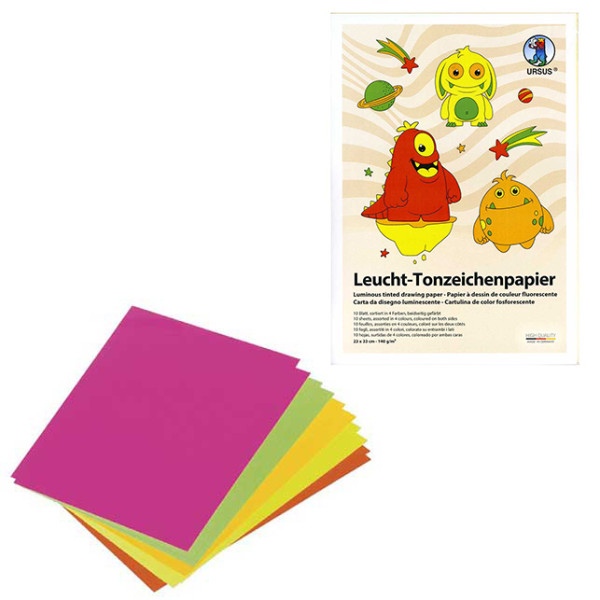 Leuchttonpapier, 10 Blatt