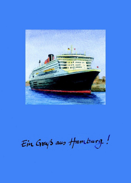 Postkarte A6 Queen Mary 2