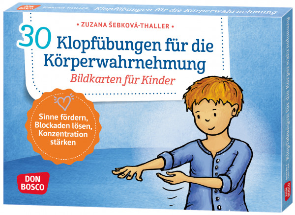 Klopfübungen für die Körperwahrnehmung Bildkarten für Kinder