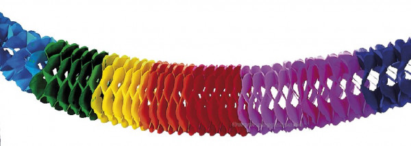 Regenbogen-Girlande deluxe, 10 m