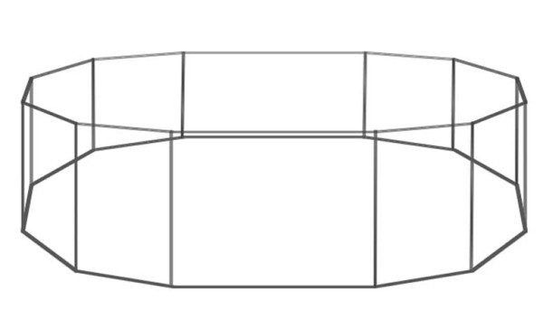 Festgestänge für Zweimastzelt 7 m x 4 m