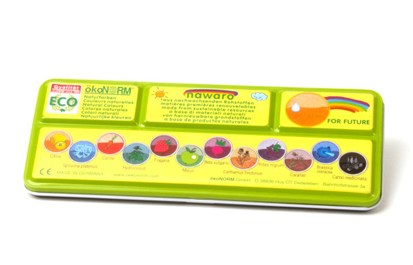 Nawaro Wasserfarbkasten groß 12 Naturfarben